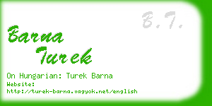 barna turek business card